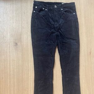 Rag and Bone black velvet jeans